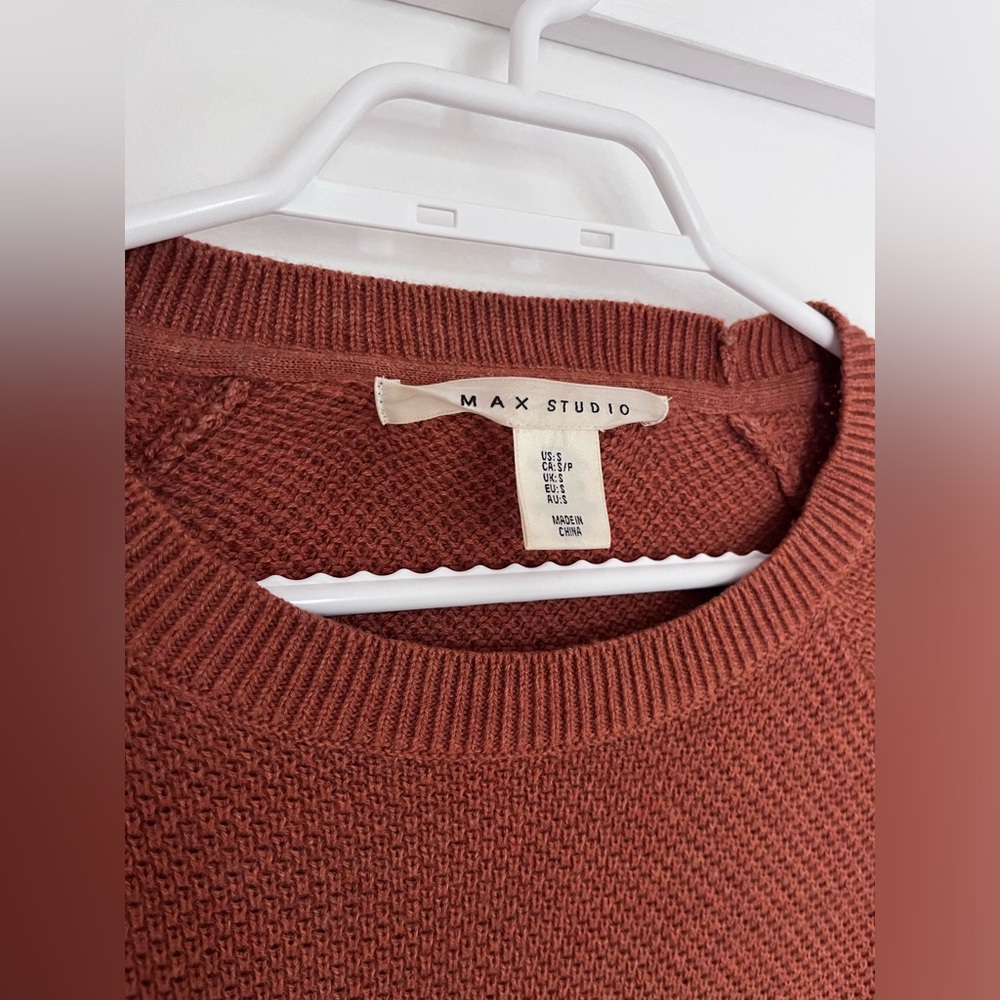 Orange/Rust Knit Sweater - Picture 4 of 4